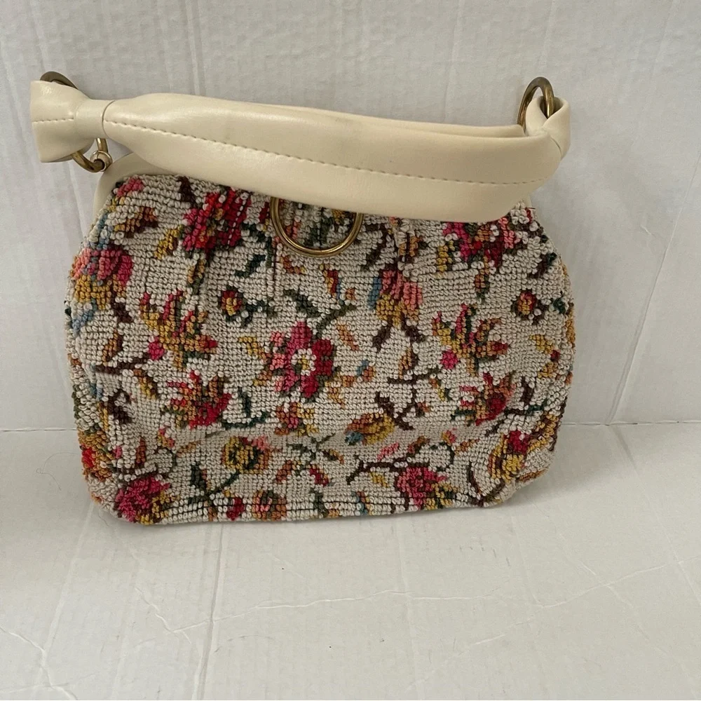 Women’s Dova Vintage 1950’s Empress Tapestry Handbag Floral Handbag Embroidered - Picture 6 of 7